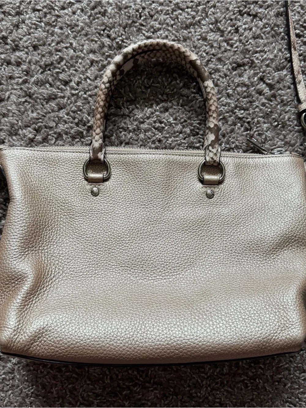 Coach Mini Emma Satchel S38877 Rose Gold Crossbody Bag